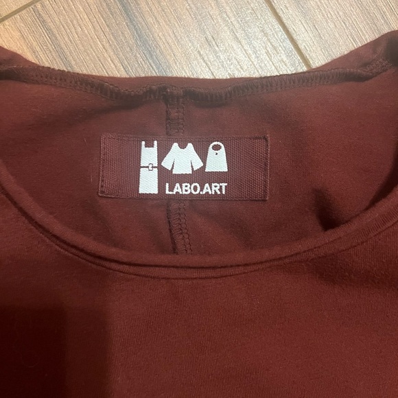 Labo.Art Abito Stilo Jersey Dress in Granata Cotton Blend Lagenlook Dress Size 0 - Picture 10 of 10